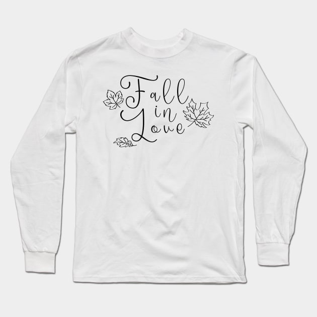 Fall In Love Shirt, Fall Lover Gift, Fall Shirt, Thanksgiving T-Shirt Fall Season,Cute Fall Shirt Hello Fall, Fall October Shirt, Thankful Tee Long Sleeve T-Shirt by Inspirit Designs